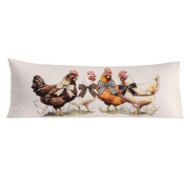Exqcom Coquette Bow Chicken Body Pillow Covers 20x54, Cottagecore Room Decor, Rustic Fall Farmhouse Farm Animal Long Body Pillow Case Cover with Hidden Zipper for Women Men Adults