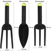 com-four® 3-Piece Premium Garden Tool Set - Small Cultivator, Flower