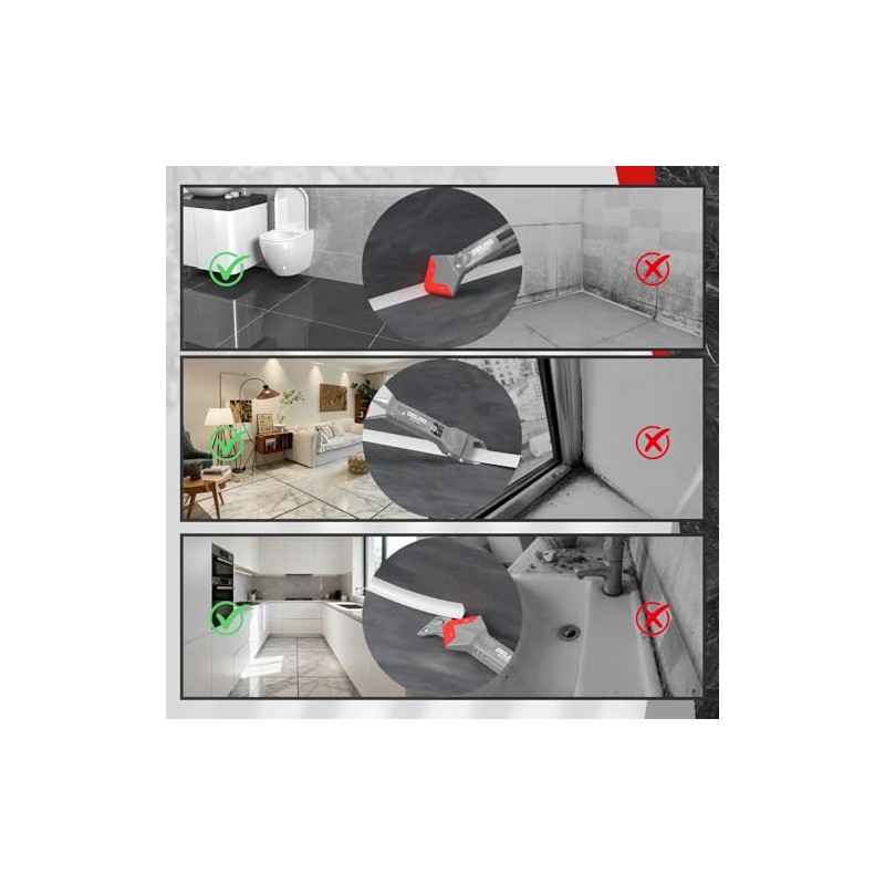5 in 1 Caulking Tool with 5 Silicone Pads and