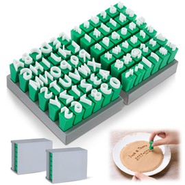 AceOrbit 72pcs Alphabet Stamps Set for Clay Pottery Letter Stamps for Clay Stepping Stone Mold Traditional Letters and Numbers Concrete Molds for Ceramics DlY Names Stepping Stone Pottery Tools