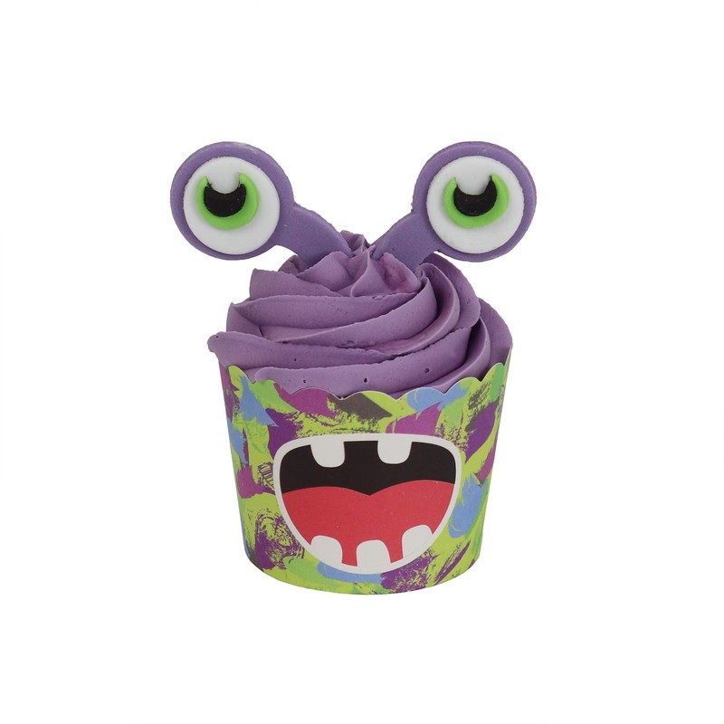 PME Cupcake Decorating Kit with Edible Toppers, Alien Invasion