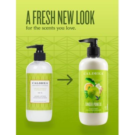 Caldrea Hand Lotion, For Dry Hands, Made with Shea Butter, Aloe Vera, and Glycerin and Other Thoughtfully Chosen Ingredients, Ginger Pomelo Scent, 10.8 oz