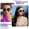 SIPHEW Mirrored Polarized Sunglasses for Women - Designer Oversized Square