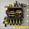 4 Layer Power Tool Organizer Wall Mount, Heavy-Duty Tools Holder