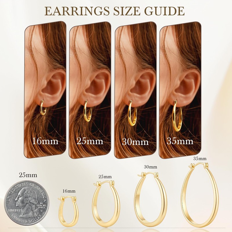 Kelli Myers Gold Hoop Earrings 14K Gold Earrings for Women
