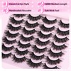 JIMIRE False Eyelashes Natural Look 16MM Russian D Curl Strip