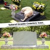 Cemetery Vase, Turned Granite Vase Polished, Memorial Stone Vases with