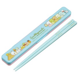 Skater ABC3AG-A Sumikko Gurashi Chopsticks & Case Set, 7.1 inches (18 cm), Antibacterial, For Adults, Made in Japan