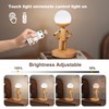 GZAODMCP Robot LED Table Lamp Wooden with Adjustable Arm Rechargeable