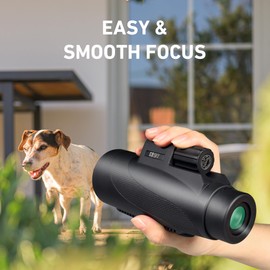 Goksy 15x52 HD Monocular for Adults High Powered with Phone Adapter and Tripod, Monocular Compact with BAK4 Prism & FMC Lens, Monoculars for Hunting, Bird Watching, Hiking,Traveling