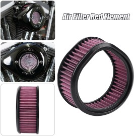 Unbranded Air Cleaner Washable For S&S Super E&G Carburetors With Teardrop Air Filter Red