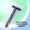 Freshscent (144 Pack) Individually Wrapped Twin Blade Razors with Clear
