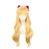 Cosplay Wig with Bowknot Minako Style Yellow Gold Heat Resistant
