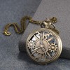 JewelryWe Father's Day Gift Pocket Watch Men's Retro Gear/Skull/Roman Numerals/Zodiac