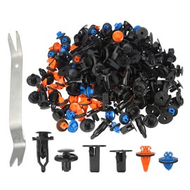 A ABSOPRO 181 Piece Fastening Clip Kit Bumper Door Panel Clip for Toyota Black