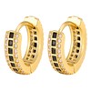 VEXXS Hoop Earrings for Men Women,14K Gold Plated Iced Out