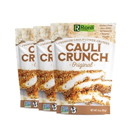 Cauli Crunch Plant Based Cauliflower Crumbs, 3-PACK (3x6 oz), Gluten Free, Non-GMO, Bread-Free Crumbs, Kosher (Original - 3 Pack)