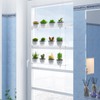 3-Tier Clear Hanging Window Plant Shelves 16In, Height Adjustable Acrylic
