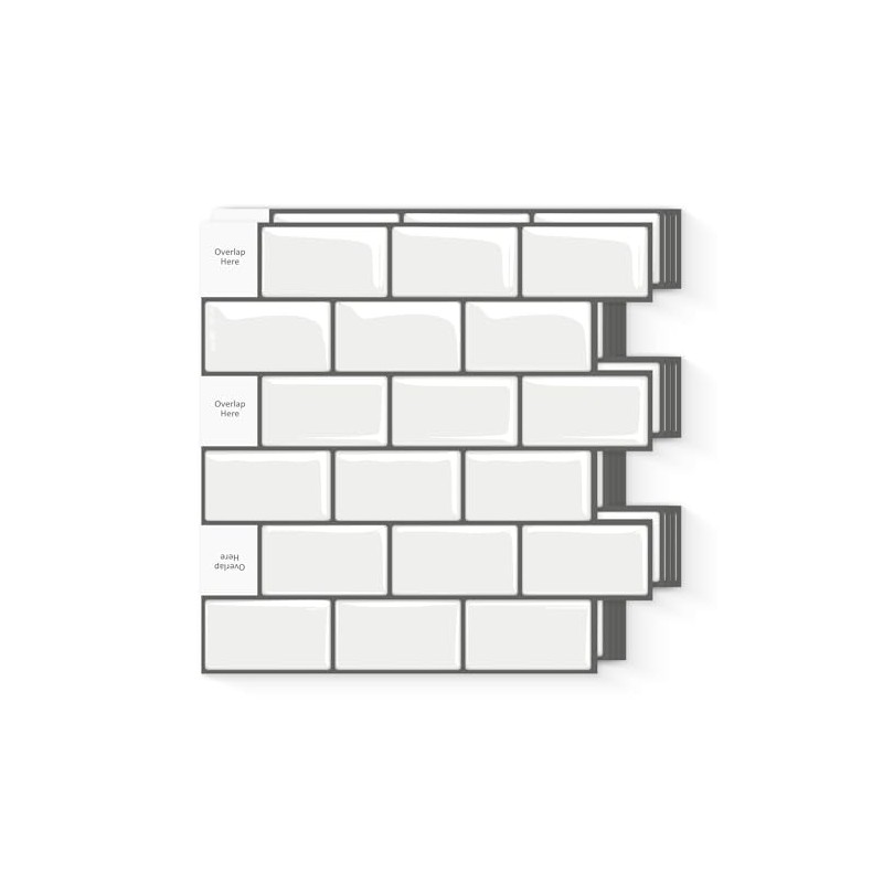 10 Sheets Peel and Stick Backsplash, Peel and Stick Tiles,