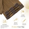 Clip-in real hair extensions, 8 pieces, 18 clips, 100% human