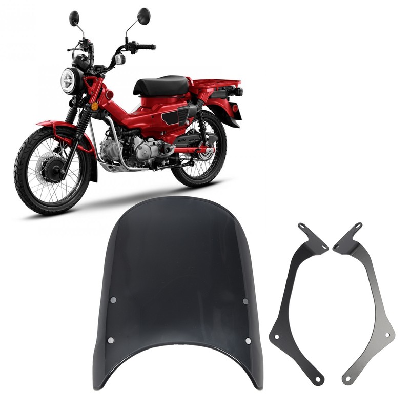 Motorcycle Front Windshield PC Airflow Wind Deflector Fairing Windscreen for