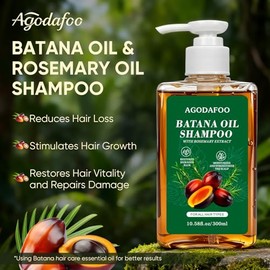 Champú de aceite Batana para el crecimiento del cabello, aceite de batana y champú de aceite de romero, reduce la pérdida de cabello, restaura la vitalidad del cabello y rejuvenece, estimula el