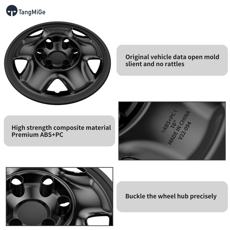 TangMiGe 4-Pack Wheel Skins Compatible with Toyota Tacoma 2005-2023, 16
