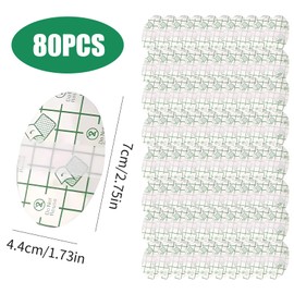 80 Pcs Ear Covers for Shower Waterproof Ear Patches Stickers，hable for Baby Kids Swimming，Water Sports（Transparency）