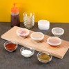 3" Glass Prep Bowls with Lids, 2.5oz Small Clear Ramekins