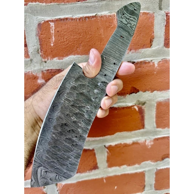 Damascus HANDMADE DAMASCUS STEEL MEAT CLEAVER CHOPPER CHEF KITCHEN BLANK