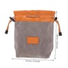 CIYODO 1Pc Portable Camera Lens Storage Bag Grey Medium Organizer