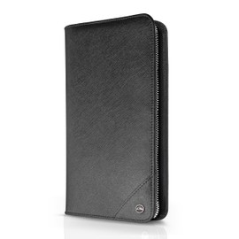 Snazzy Hawk Family 4 Passport Holder - Travel Wallet RFID Blocking, Document Organizer, Essentials Plane Accessory Cover for Women Men (Black)