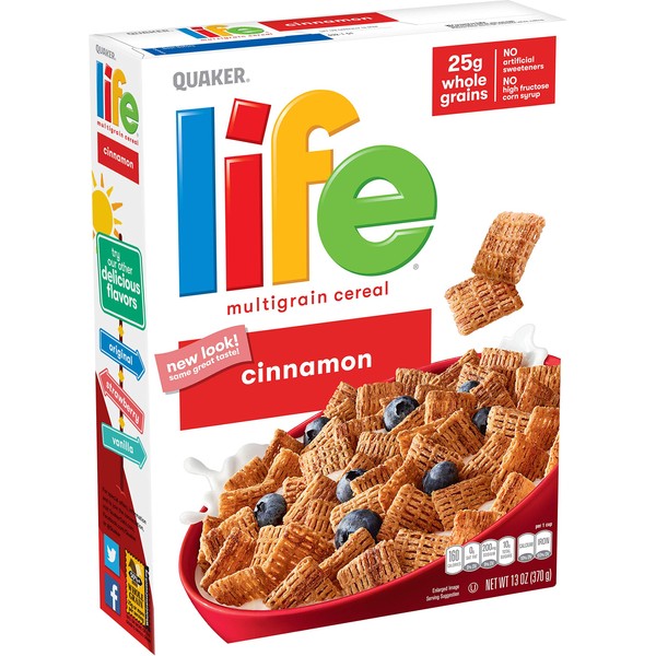 Quaker Cinnamon Life Cereal, 13 Oz