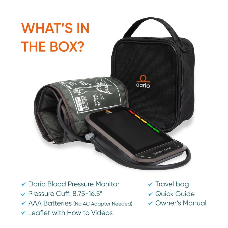 Dario Blood Pressure Monitor for Home Use Gen2 Automatic Machine,