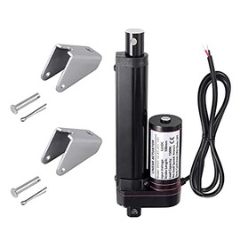 Justech 100mm 4-inch 1500N 330lbs Linear Actuator Motor Heavy Duty DC 12V for Car RV Electric Door Opener Industrial Agricultural Machinery Clean Sweeping Vehicles Vessels Cargo Medical Window-Black