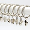 Coideal Silver Curtain Ring Clips with Hook, 30 Pack Rustproof