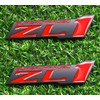 2pcs ZL1 Supercharged Emblem Engine Hood Badge Decal Replacement for