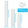 YUENTOEN 5 Pieces Clear Plastic Ruler 6/8/12in(15/20/30cm) Straight Ruler with