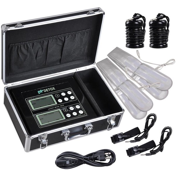 Ionic Detox Foot Bath Spa Machine Dual User w/Case Ion Ionic Aqua Cleanse Kit