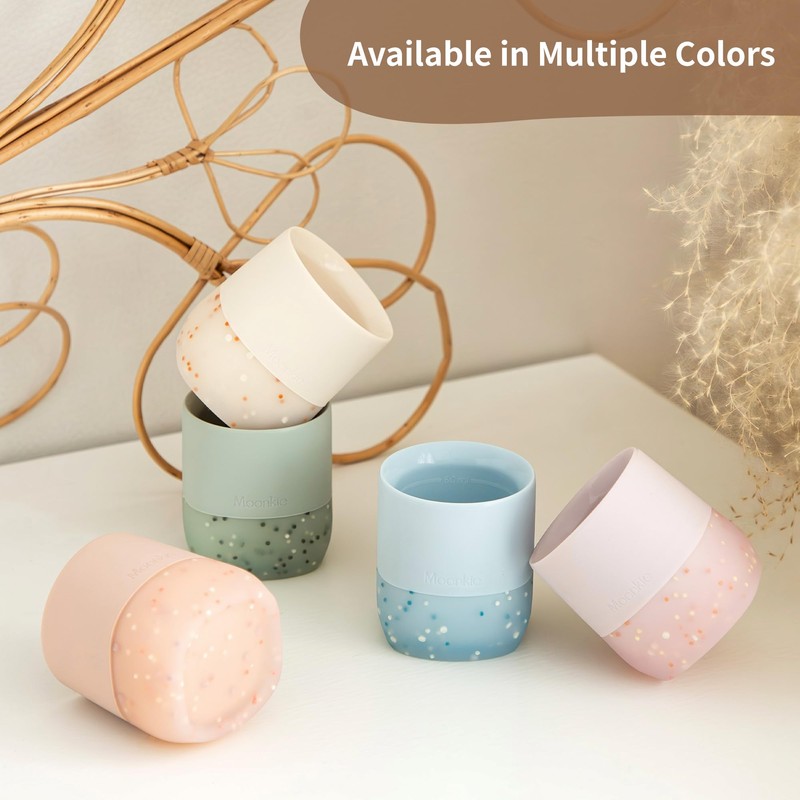 Moonkie Silicone Baby Cups 4 Months+ | Open Training Drinkware