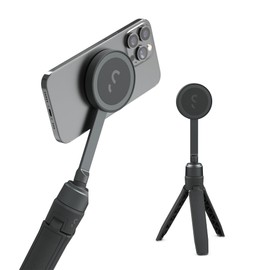 ShiftCam SnapPod - Video Selfie Stick and Tripod - Magnetic Mount Attaches to Any Phone - Tilting Design | Midnight
