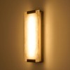 HOMLUCE 14.2in Alabaster Wall Sconce, Large Natural Marble Wall Light