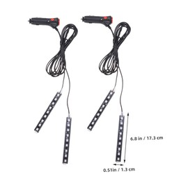 Zerodeko 2pcs Car Footwell Led Strips Single Mood Lighting for Car Interior Decor Simple Install Universal Fit