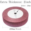 JUNLIXN 8'' X 2'' Extra Thick Non-Woven Polishing Wheels 320