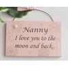 Nanny I love you to the moon and back plaque.