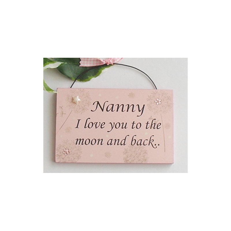 Nanny I love you to the moon and back plaque.