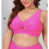 Women Plus Size Bikini Top Push Up Knot Front Bikini