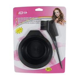 Treasure Gurus 2pc Hair Color Brush Bowl Comb Kit Home Salon Dye Bleaching Highlight Tool Set Hairdresser Supplies