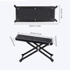 Guitar Footstool Stool with Non-Slip Rubber Underlay, Foldable Metal Guitar