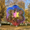 Dinoneyi Wind Spinner Outdoor Metal 3D Wind Spinner Hanging Yard